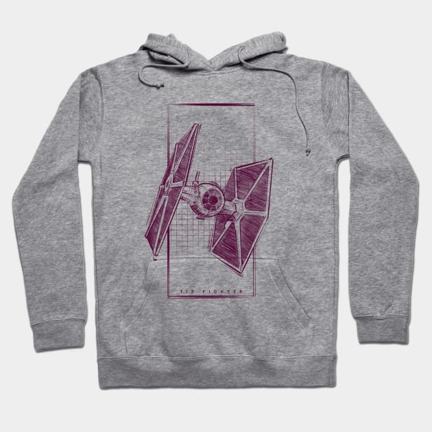 Tie Fighter Hoodie by AzuraStudio